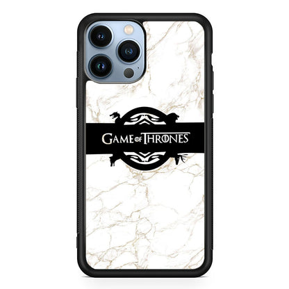 Game Of Thrones Logo White Marble iPhone 15 Pro Max Case
