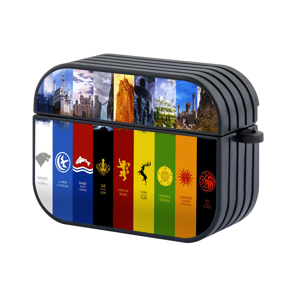 Game of Thrones Castles Emblem Hard Plastic Case Cover For Apple Airpods Pro - Ezzystore