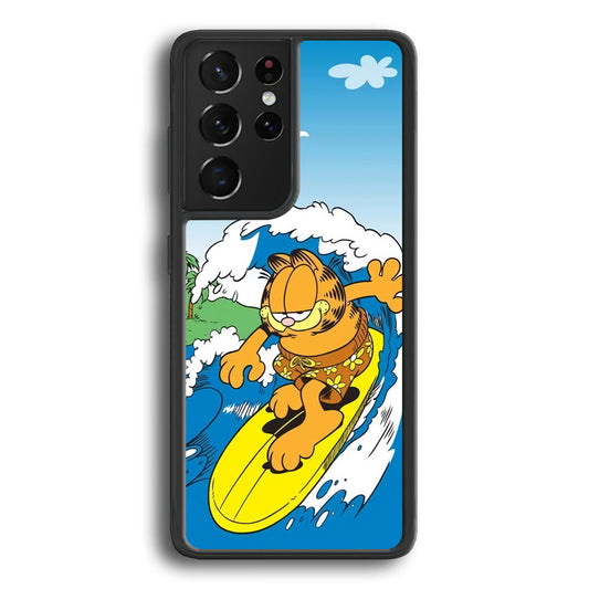 Garfield Surfing Samsung Galaxy S22 Ultra Case - Ezzystore
