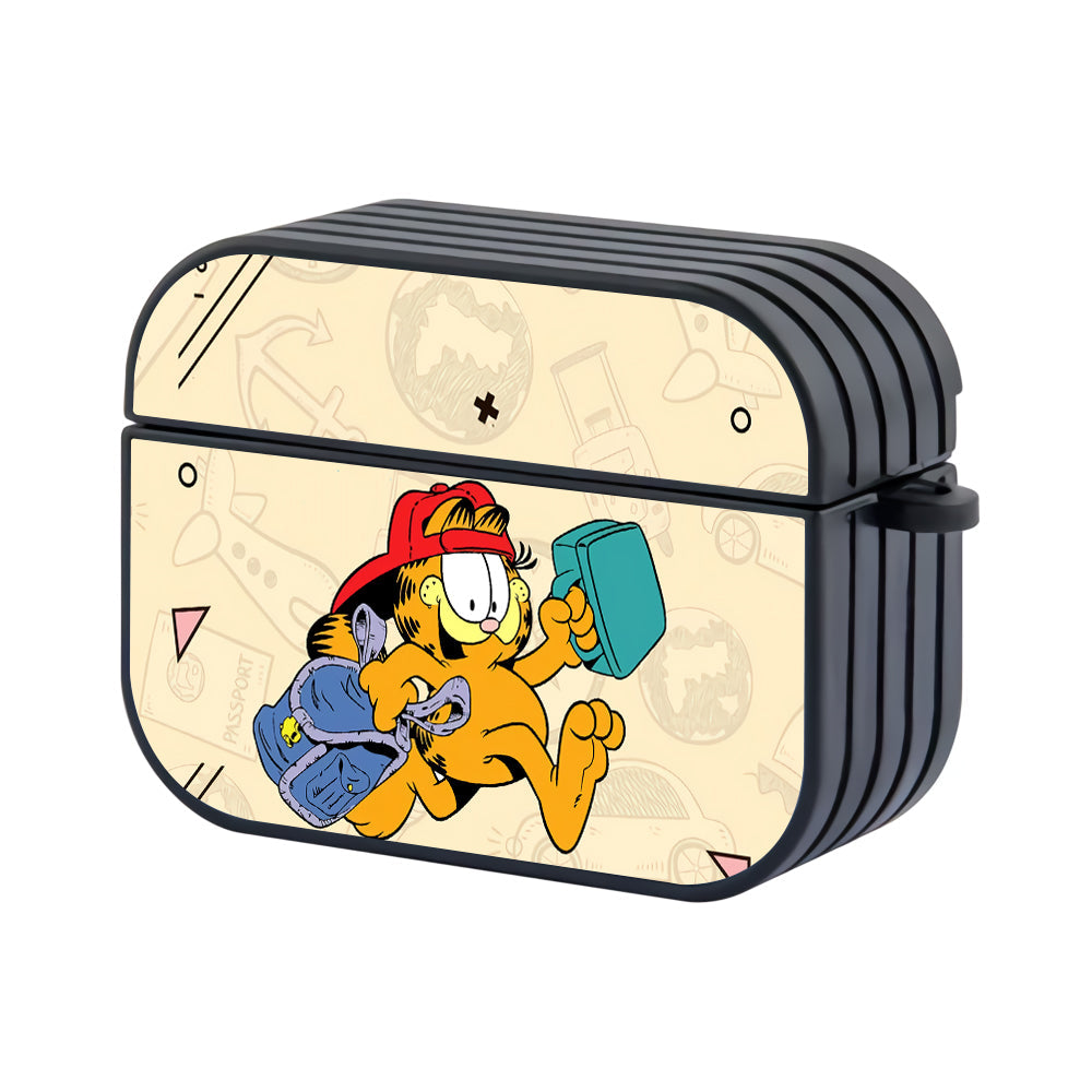 Garfield Traveling Momment Hard Plastic Case Cover For Apple Airpods Pro 3 - Ezzystore