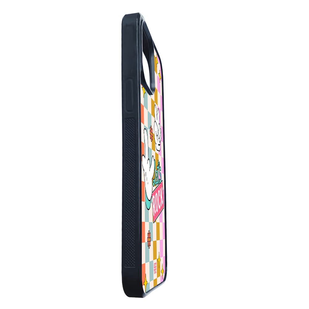 Genre of Rock Sticker Hands on and Lets Rock Magsafe iPhone Case
