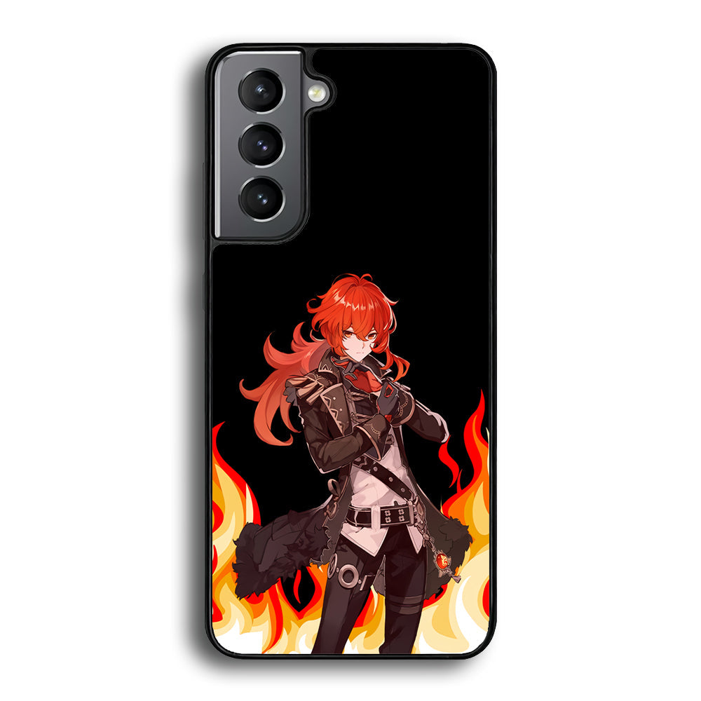 Genshin Impact Diluc Pyro Element Samsung Galaxy S24 Plus Case - Ezzystore