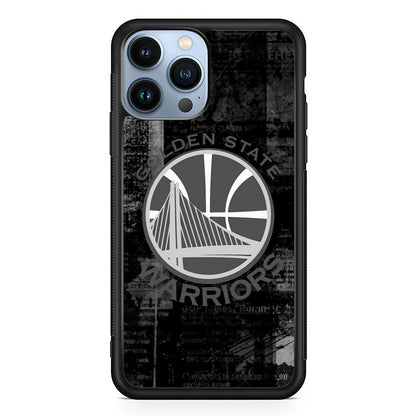 Golden State Warriors Grey Word Abstract iPhone 15 Pro Case