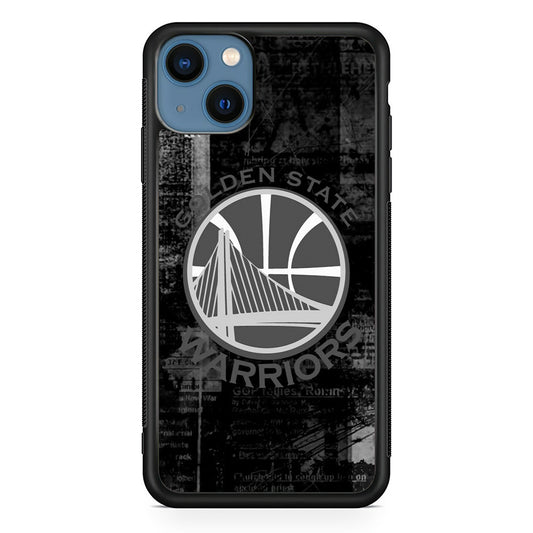 Golden State Warriors Grey Word Abstract iPhone 14 Plus Case