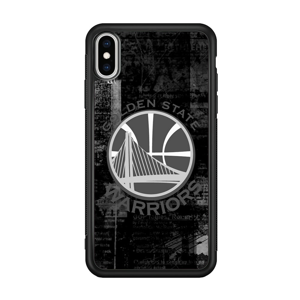 Golden State Warriors Grey Word Abstract iPhone X Case