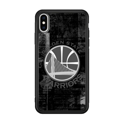 Golden State Warriors Grey Word Abstract iPhone X Case