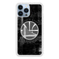 Golden State Warriors Grey Word Abstract iPhone 14 Pro Max Case