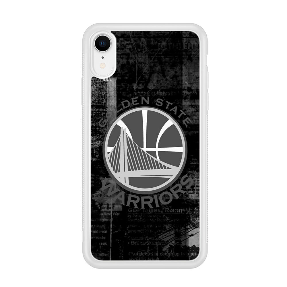 Golden State Warriors Grey Word Abstract iPhone XR Case