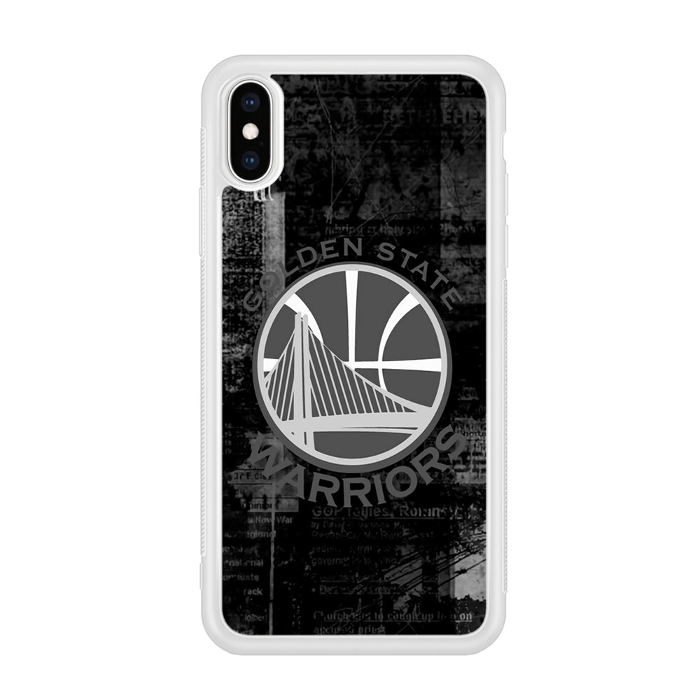 Golden State Warriors Grey Word Abstract iPhone XS Case