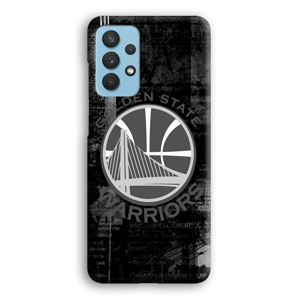 Golden State Warriors Grey Word Abstract Samsung Galaxy A32 Case