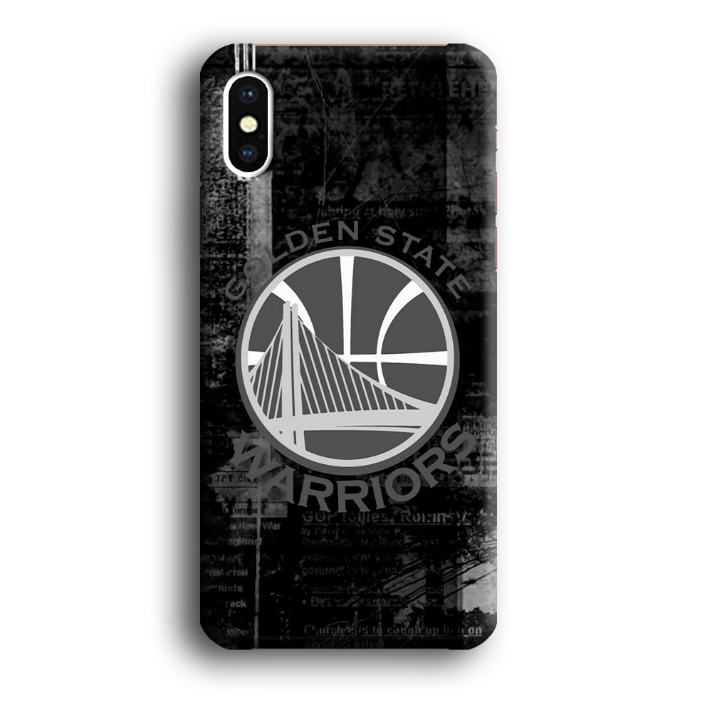 Golden State Warriors Grey Word Abstract iPhone XS Case