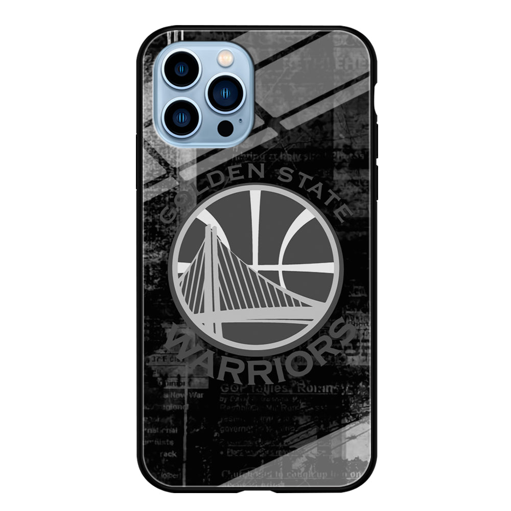 Golden State Warriors Grey Word Abstract iPhone 14 Pro Max Case