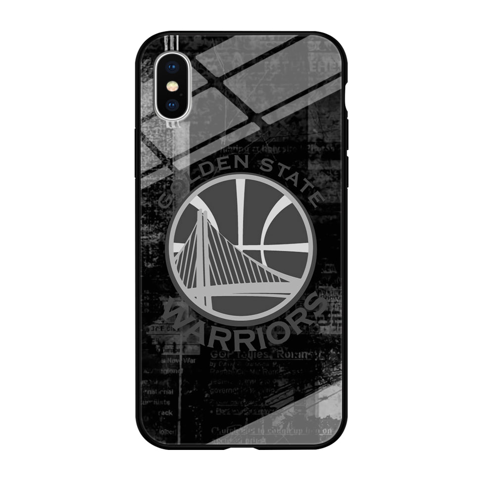 Golden State Warriors Grey Word Abstract iPhone XS Case