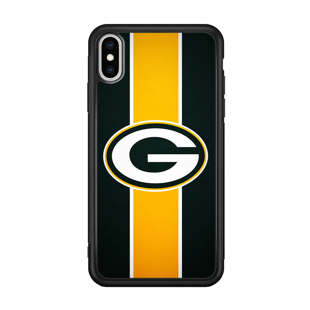 Green Bay Packers Yellow Stripe iPhone X Case