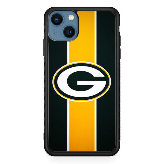 Green Bay Packers Yellow Stripe iPhone 14 Plus Case