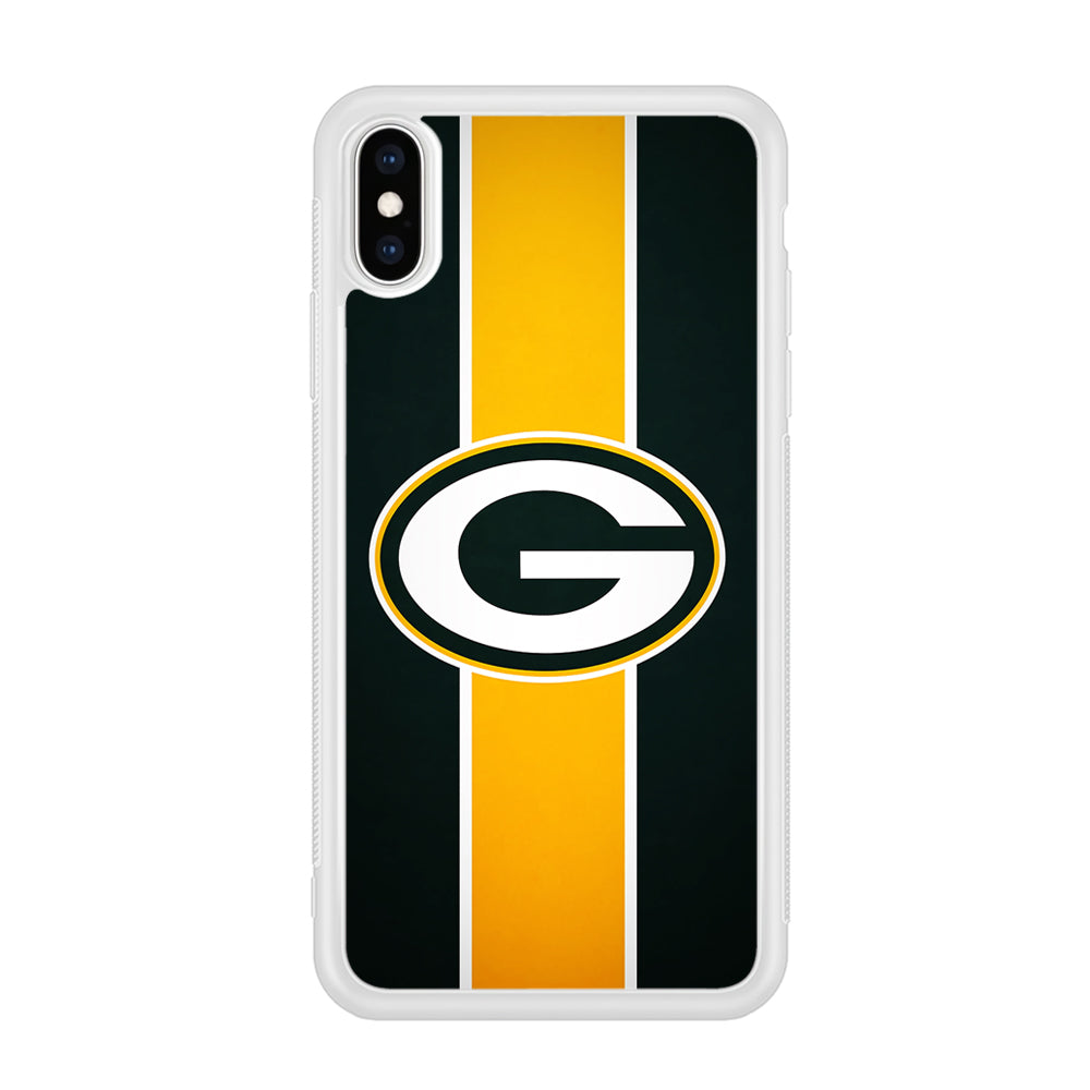 Green Bay Packers Yellow Stripe iPhone XS Case