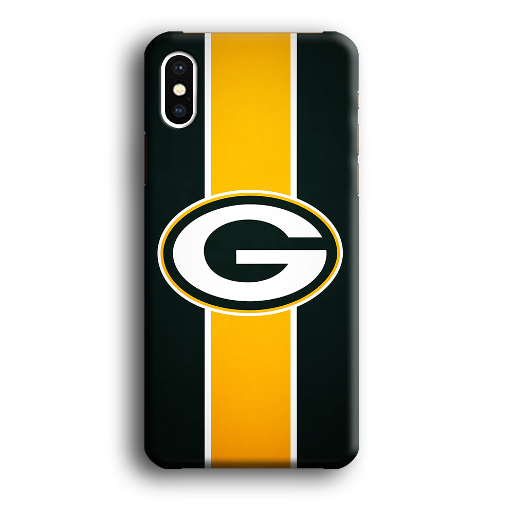 Green Bay Packers Yellow Stripe iPhone X Case