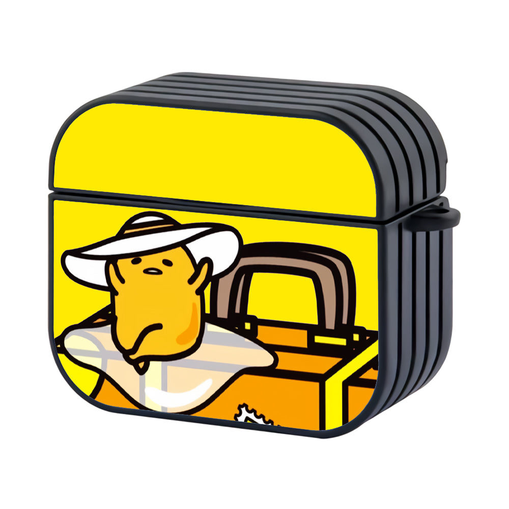 Gudetama Ready To Travel Hard Plastic Case Cover For Apple Airpods 4 - Ezzystore