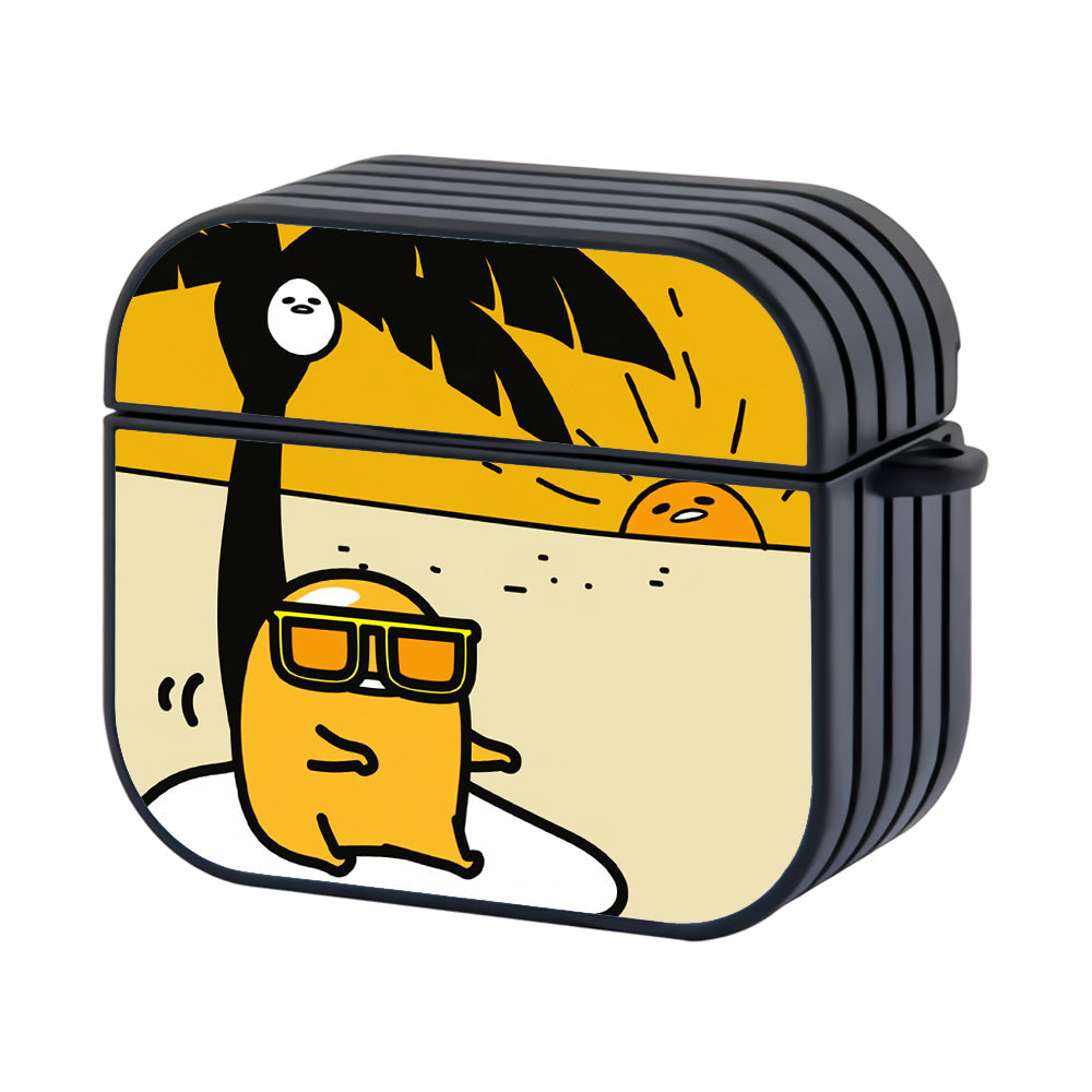 Gudetama Vacation Hard Plastic Case Cover For Apple Airpods 4 - Ezzystore