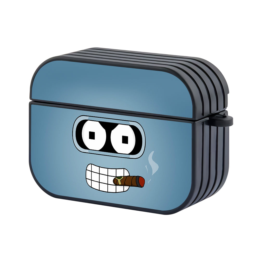 Happy Robot Face Futurama Bender Hard Plastic Case Cover For Apple Airpods Pro - Ezzystore