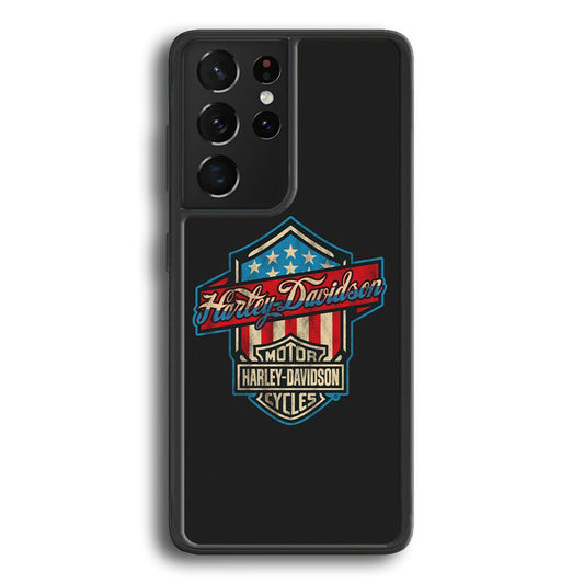 Harley Davidson Emblem Grey Logo Samsung Galaxy S23 Ultra Case - Ezzystore