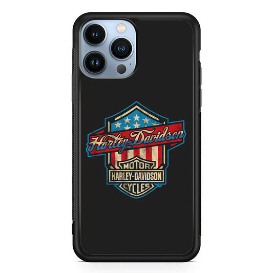 Harley Davidson Emblem Grey Logo iPhone 14 Pro Max Case