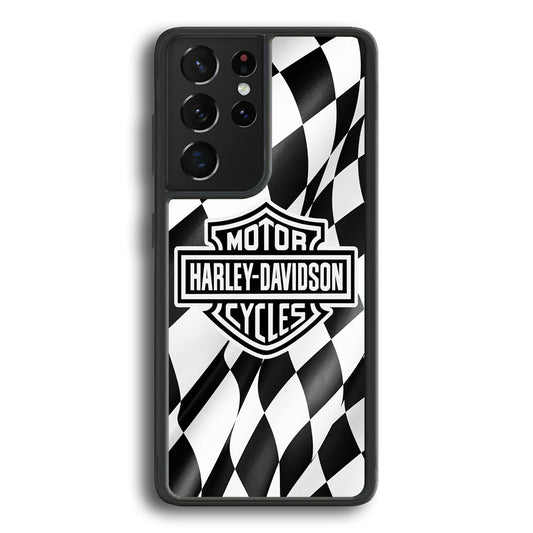 Harley Davidson Race Flag Emblem Samsung Galaxy S24 Ultra Case - Ezzystore
