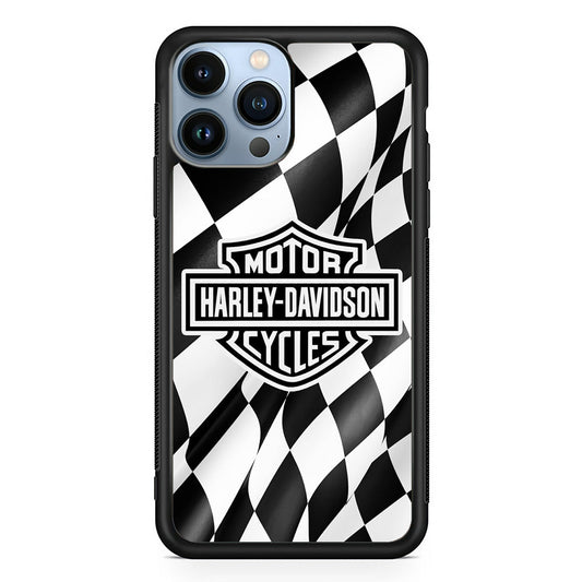 Harley Davidson Race Flag Emblem iPhone 14 Pro Case