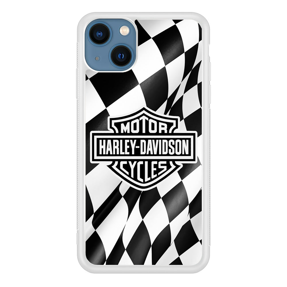 Harley Davidson Race Flag Emblem iPhone 14 Case