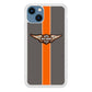 Harley Davidson Wings Logo Orange Grey Stripe Colour iPhone 15 Plus Case