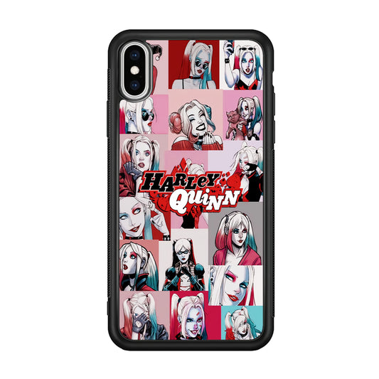 Harley Quinn Collage Of Expression iPhone X Case