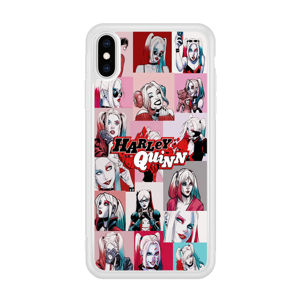 Harley Quinn Collage Of Expression iPhone X Case