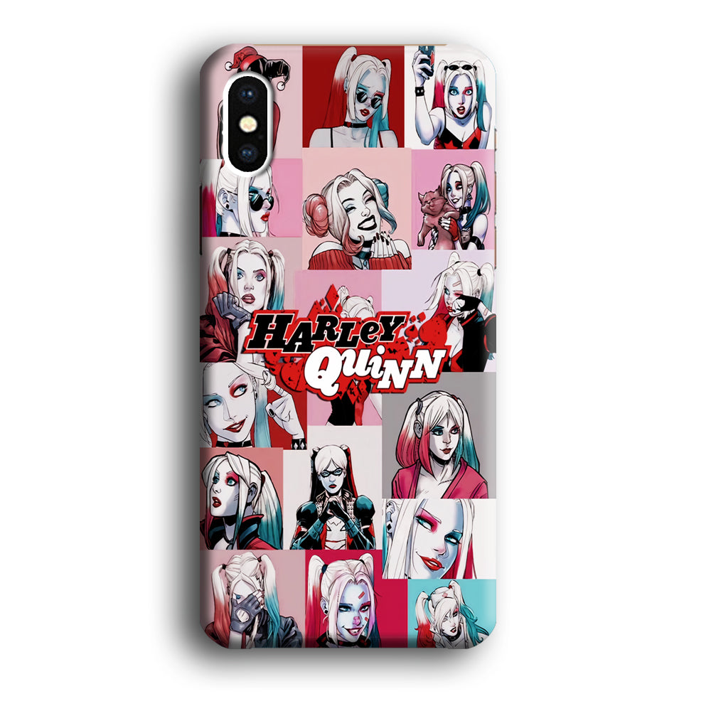 Harley Quinn Collage Of Expression iPhone X Case