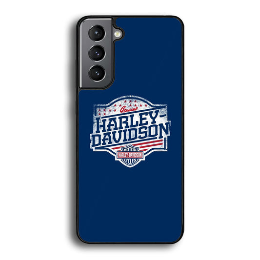 Harley Davidson Blue Flag Logo Samsung Galaxy S24 Plus Case - Ezzystore