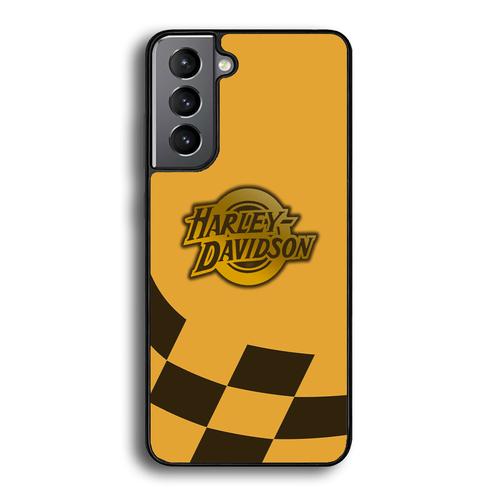 Harley Davidson Gold Logo Flag Racing Samsung Galaxy S22 Case - Ezzystore