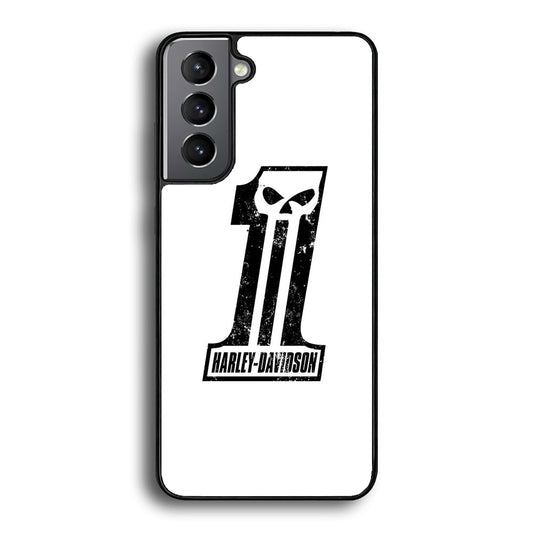 Harley Davidson White Number Skull Samsung Galaxy S24 Case - Ezzystore