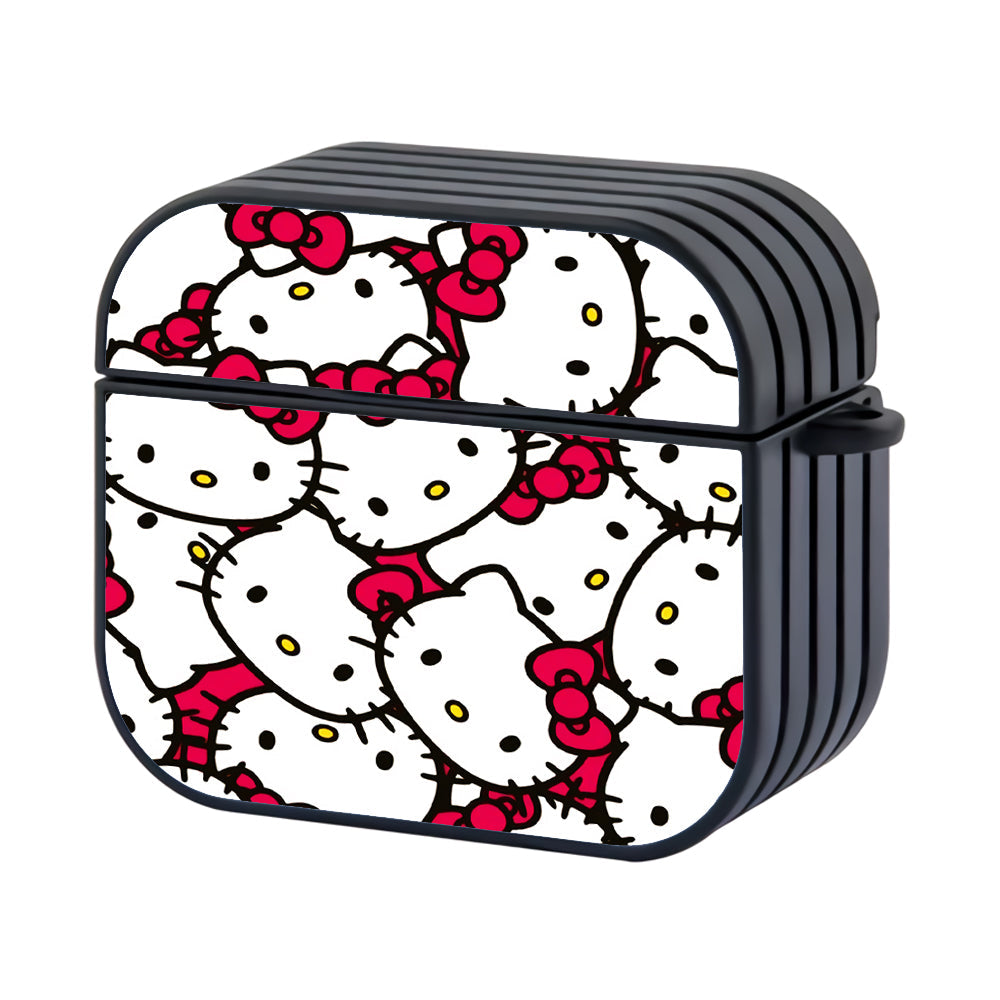 Hello Kitty Doodle Head Of Icon Hard Plastic Case Cover For Apple Airpods 4 - Ezzystore