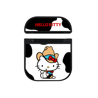 Hello Kitty Drinking Milk Hard Plastic Case Cover For Apple Airpods