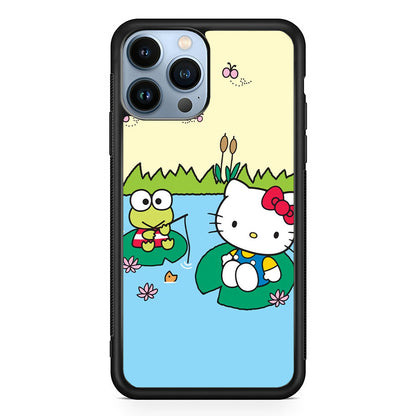 Hello Kitty Fishing With Keroppi iPhone 15 Pro Case