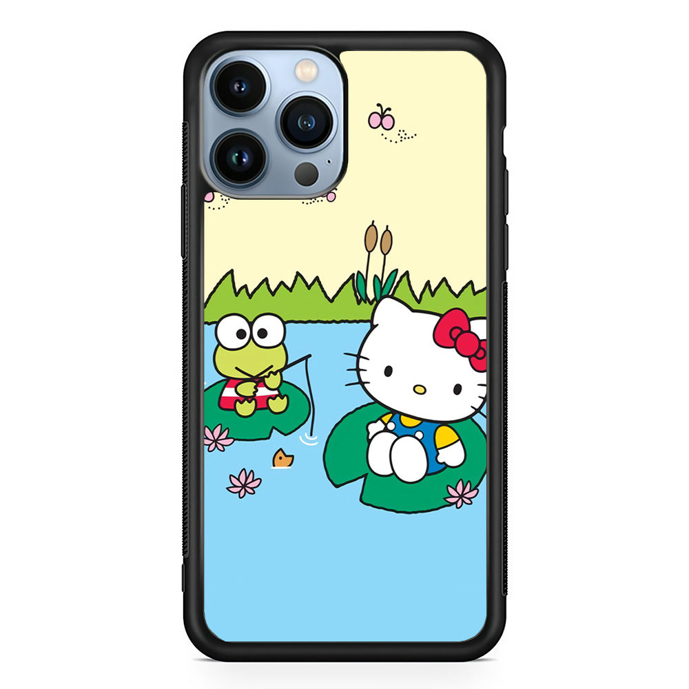 Hello Kitty Fishing With Keroppi iPhone 14 Pro Max Case