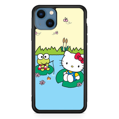 Hello Kitty Fishing With Keroppi iPhone 15 Plus Case