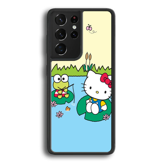 Hello Kitty Fishing With Keroppi Samsung Galaxy S24 Ultra Case - Ezzystore