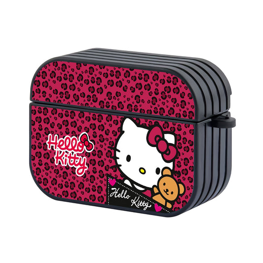 Hello Kitty Pink Animal skin Hard Plastic Case Cover For Apple Airpods Pro 3 - Ezzystore