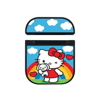 Hello Kitty Rainbow View Hard Plastic Case Cover For Apple Airpods