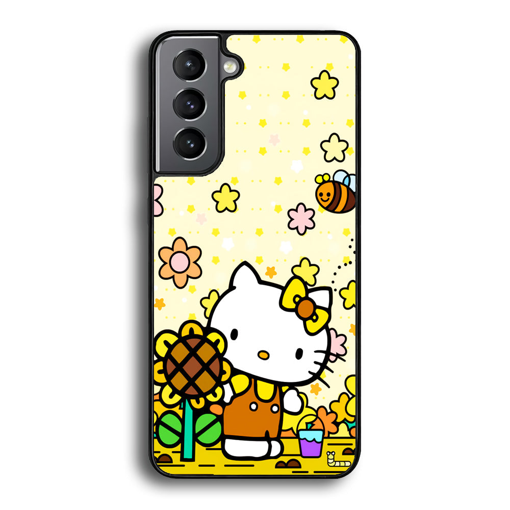 Hello Kitty Sun Flowers Samsung Galaxy S24 Plus Case - Ezzystore