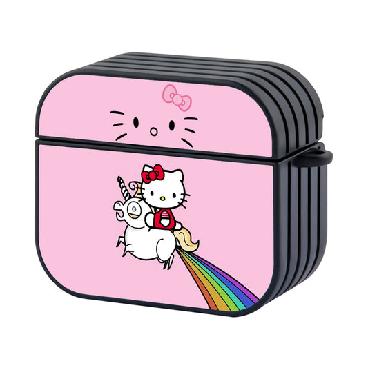 Hello Kitty Unicorn Rainbow Hard Plastic Case Cover For Apple Airpods 4 - Ezzystore