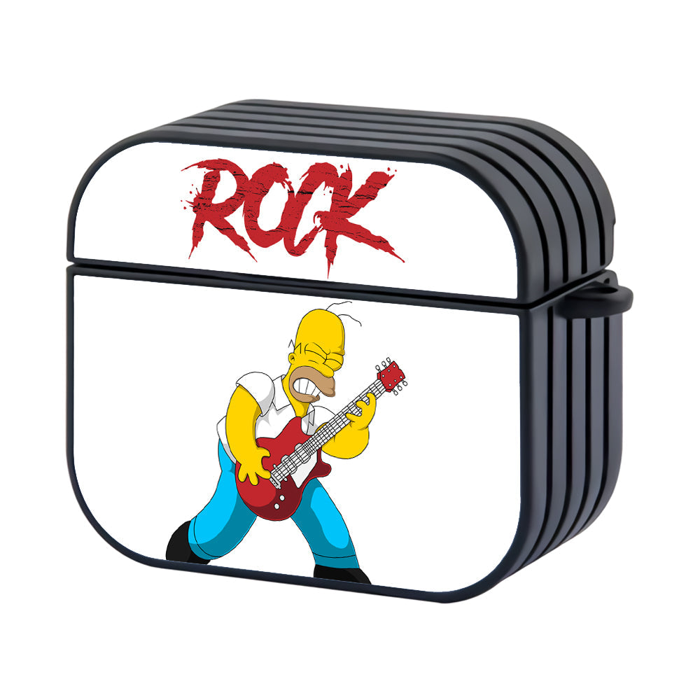 Homer Simpson Rock Guitarist Hard Plastic Case Cover For Apple Airpods 4 - Ezzystore