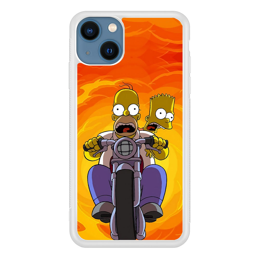 Homer and Bart Rider iPhone 15 Plus Case