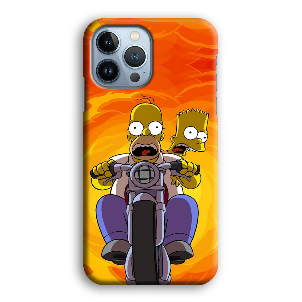Homer and Bart Rider iPhone 14 Pro Max Case