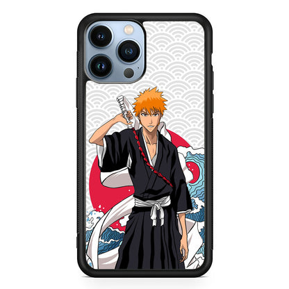 Ichigo Kurosaki Wave And Pattern iPhone 14 Pro Max Case